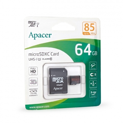 [Apacer] R85 記憶卡-U1附轉卡( 64GB )