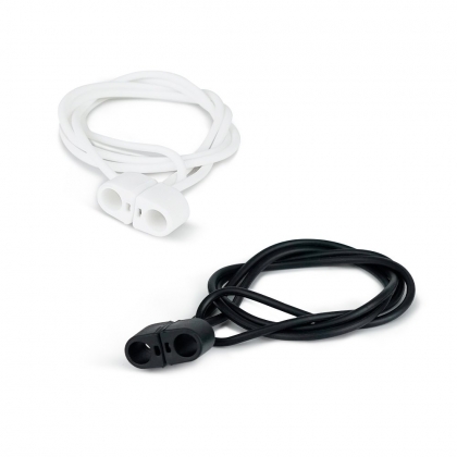 藍牙耳機矽膠防掉繩-黑&白