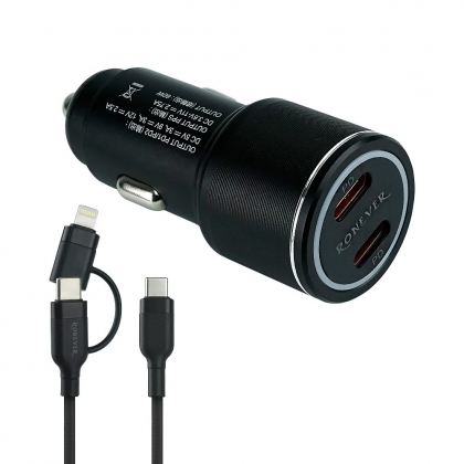 60W 雙孔車用充電器組